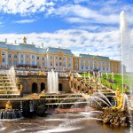 Samson Fountain of the Grand Cascade near Peterhof Palace, Russia
