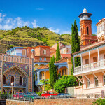 Historical center of old Tbilisi, sulphur baths and Juma mosque, Georgia